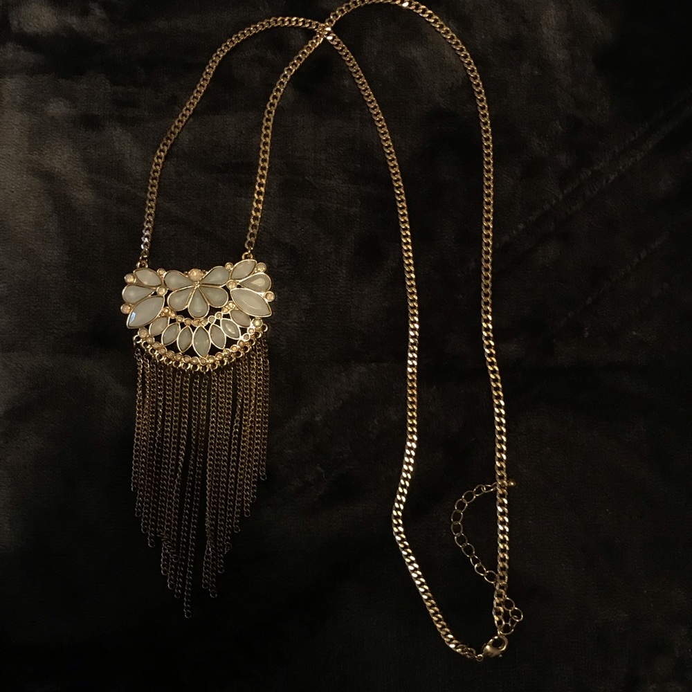 Long statement necklace